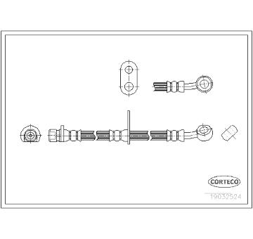 Brzdová hadice CORTECO 19032524