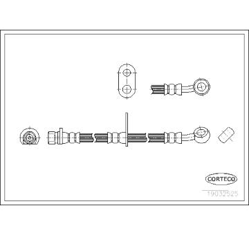 Brzdová hadice CORTECO 19032525