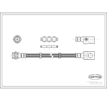 Brzdová hadice CORTECO 19032539