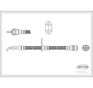 Brzdová hadice CORTECO 19032581