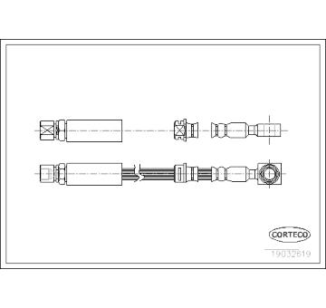 Brzdová hadice CORTECO 19032619