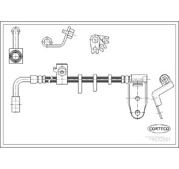 Brzdová hadice CORTECO 19032881