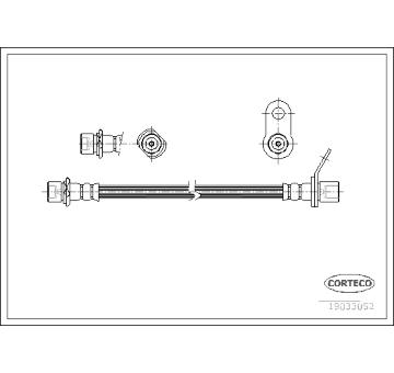 Brzdová hadice CORTECO 19033052