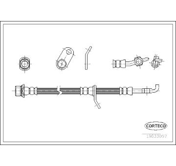 Brzdová hadice CORTECO 19033057