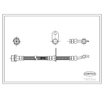 Brzdová hadica CORTECO 19033091