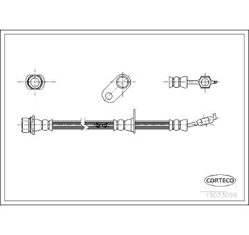 Brzdová hadice CORTECO 19033099