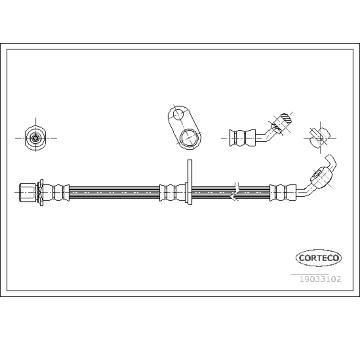 Brzdová hadice CORTECO 19033102