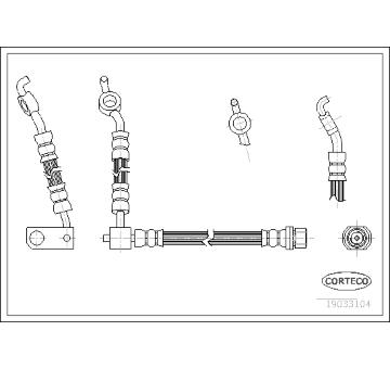 Brzdová hadice CORTECO 19033104