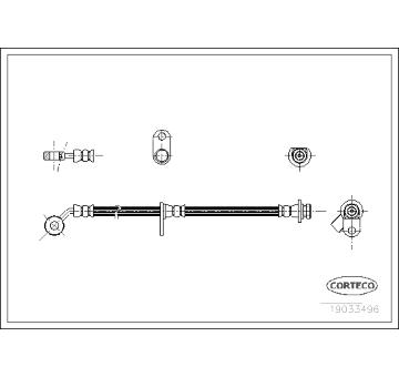 Brzdová hadice CORTECO 19033496