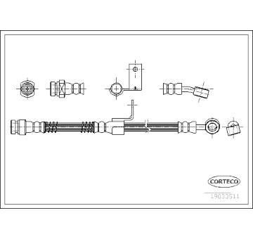 Brzdová hadice CORTECO 19033511