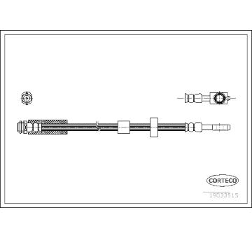 Brzdová hadice CORTECO 19033515