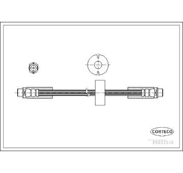 Brzdová hadice CORTECO 19033516