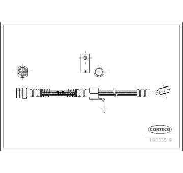 Brzdová hadica CORTECO 19033519