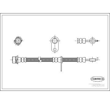Brzdová hadice CORTECO 19033522