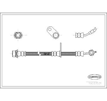 Brzdová hadice CORTECO 19033531