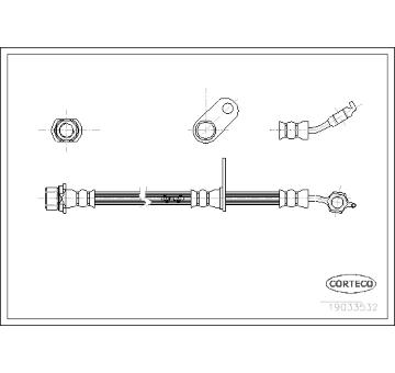 Brzdová hadice CORTECO 19033532