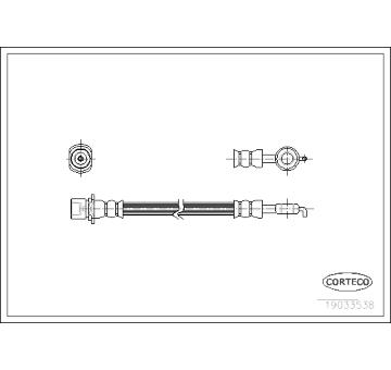 Brzdová hadica CORTECO 19033538