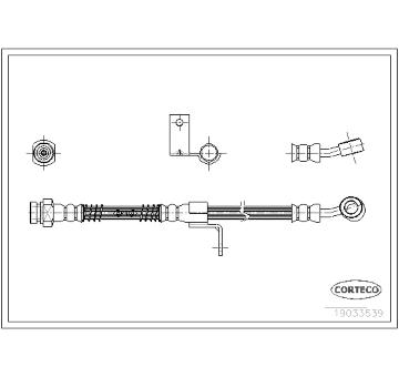 Brzdová hadice CORTECO 19033539
