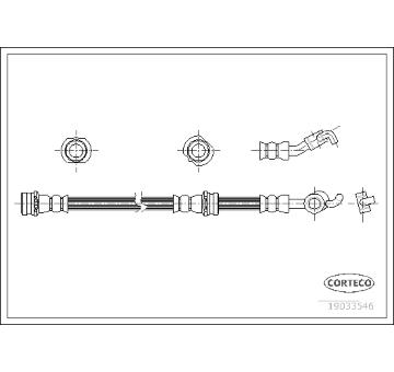 Brzdová hadice CORTECO 19033546