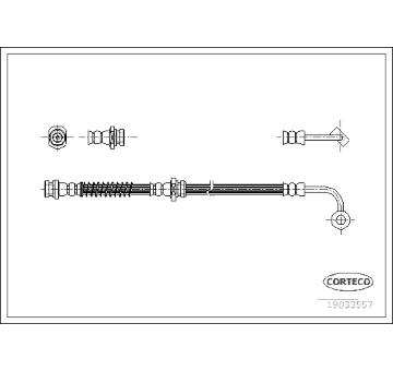 Brzdová hadice CORTECO 19033557