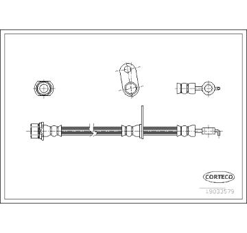 Brzdová hadice CORTECO 19033579