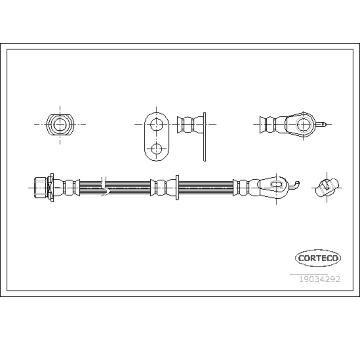 Brzdová hadice CORTECO 19034292