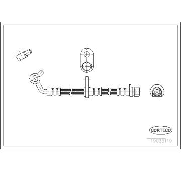 Brzdová hadice CORTECO 19035119