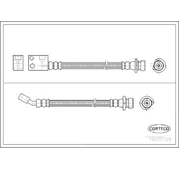 Brzdová hadice CORTECO 19035728