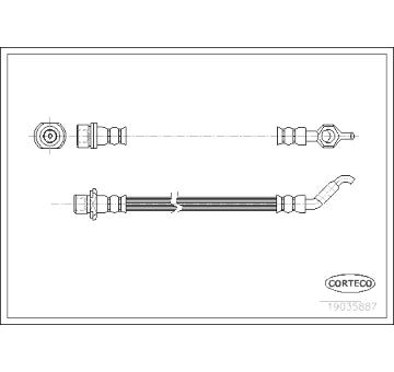 Brzdová hadica CORTECO 19035887