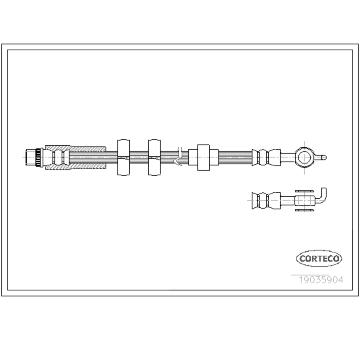 Brzdová hadica CORTECO 19035904