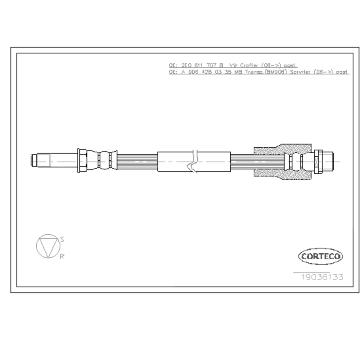 Brzdová hadice CORTECO 19036133