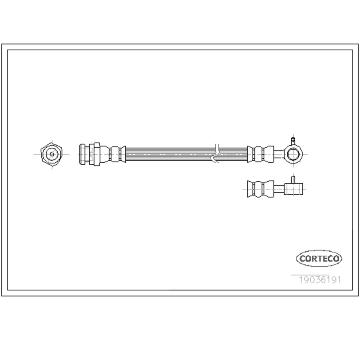 Brzdová hadice CORTECO 19036191