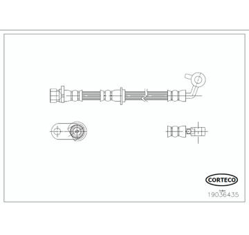 Brzdová hadica CORTECO 19036435