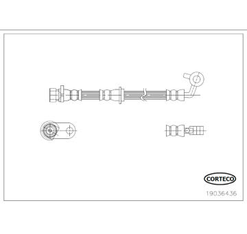Brzdová hadice CORTECO 19036436