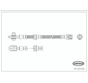 Brzdová hadice CORTECO 19036998