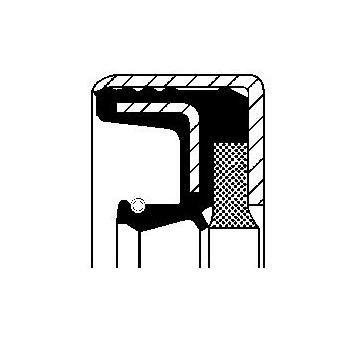 Těsnicí kroužek hřídele, diferenciál CORTECO 12014618B