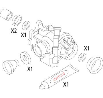 Sada těsnění, diferenciál CORTECO 19535954
