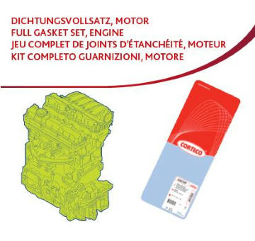 Kompletní sada těsnění, motor CORTECO 438341P