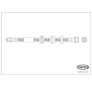 Brzdová hadica CORTECO 49416136