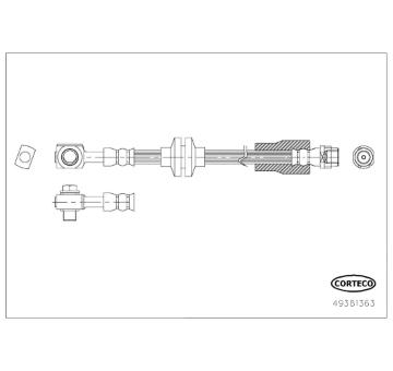 Brzdová hadice CORTECO 49381363