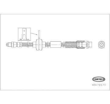 Brzdová hadice CORTECO 49478570