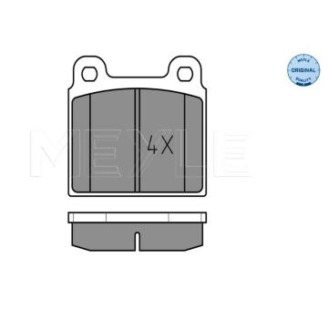 Sada brzdových destiček, kotoučová brzda MEYLE 025 200 1118