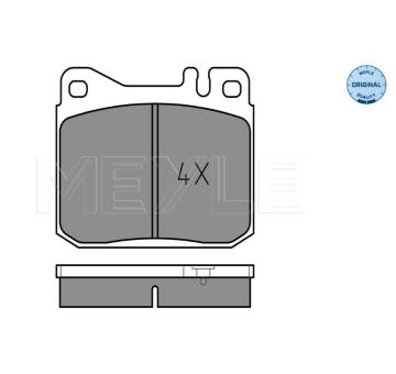 Sada brzdových destiček, kotoučová brzda MEYLE 025 203 4117