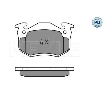 Sada brzdových platničiek kotúčovej brzdy MEYLE 025 206 3415/PD