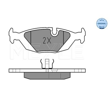 Sada brzdových destiček, kotoučová brzda MEYLE 025 206 7516