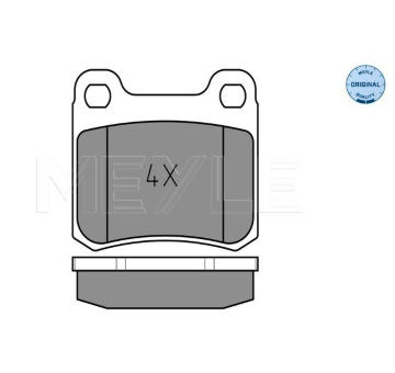 Sada brzdových destiček, kotoučová brzda MEYLE 025 206 8715