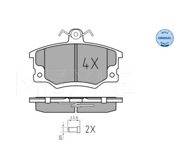 Sada brzdových destiček, kotoučová brzda MEYLE 025 208 3317/W