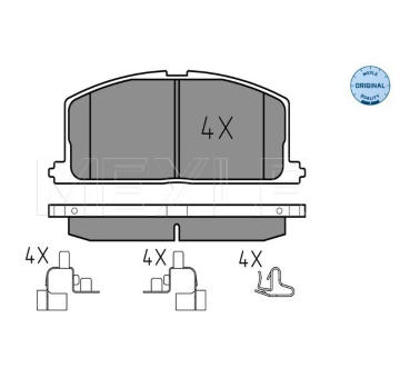 Sada brzdových destiček, kotoučová brzda MEYLE 025 208 7015