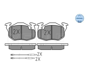 Sada brzdových destiček, kotoučová brzda MEYLE 025 209 0618/W