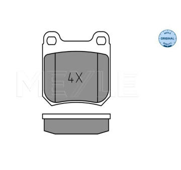 Sada brzdových destiček, kotoučová brzda MEYLE 025 210 5015